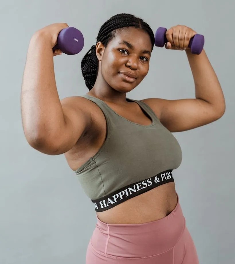 Example using free weights.