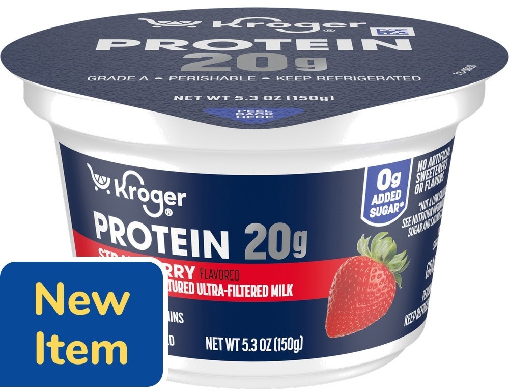 Kroger 20g protein Greek yogurt, strawberry