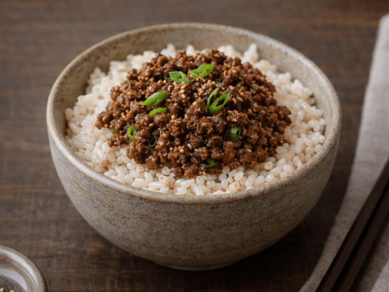 Korean Ground Beef and Rice&nbsp;Bowl