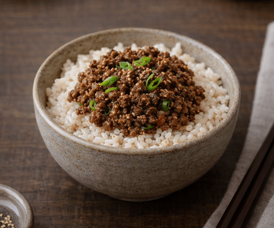 Korean Ground Beef and Rice&nbsp;Bowl