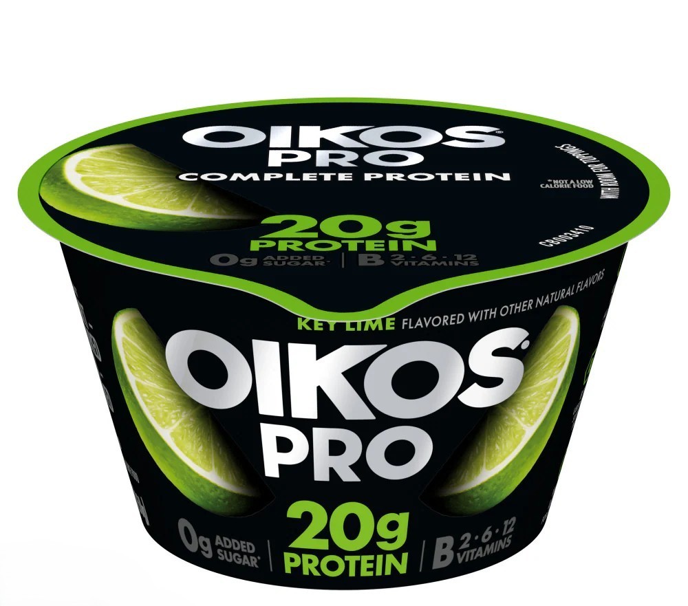 Oikos pro 20g protein lime Greek yogurt