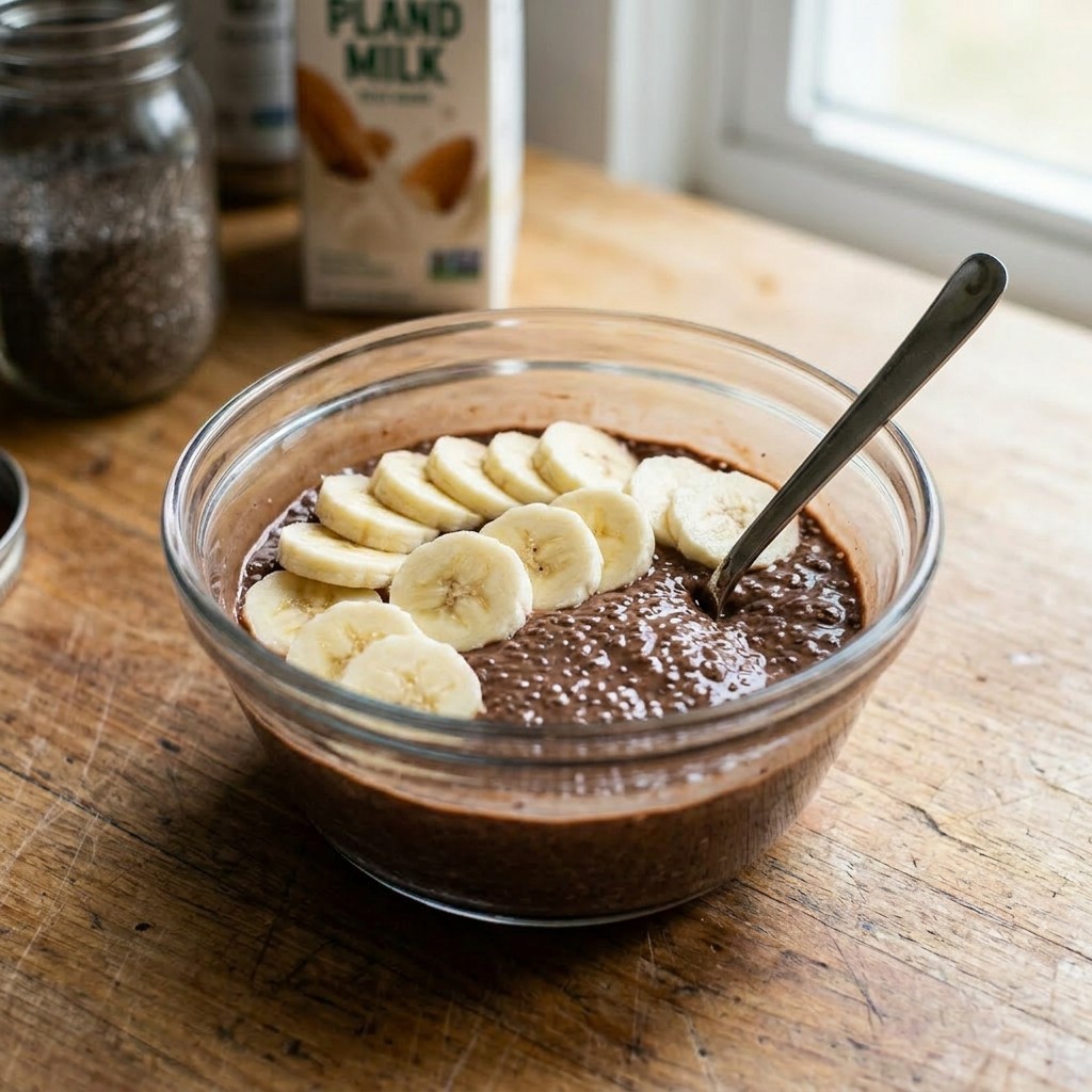 GLP-1 Friendly Chocolate Peanut Butter Chia Seed Pudding